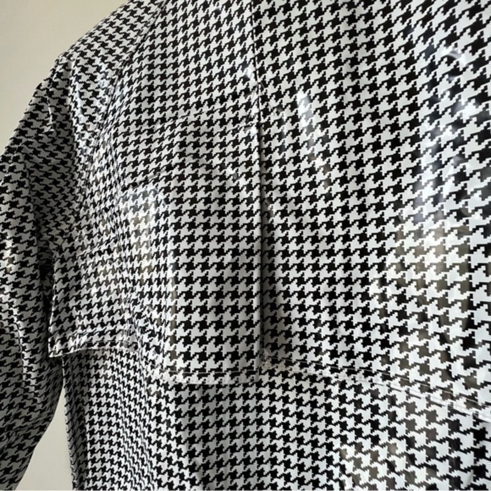 Wippette by Kenn Sporn Vintage 80s Houndstooth Rain Jacket with‎ Shoulder Pads - Picture 13 of 13